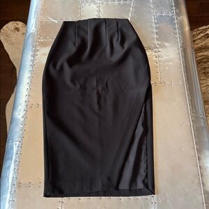 EXPRESS Black Pencil Skirt High Waisted Side Slit